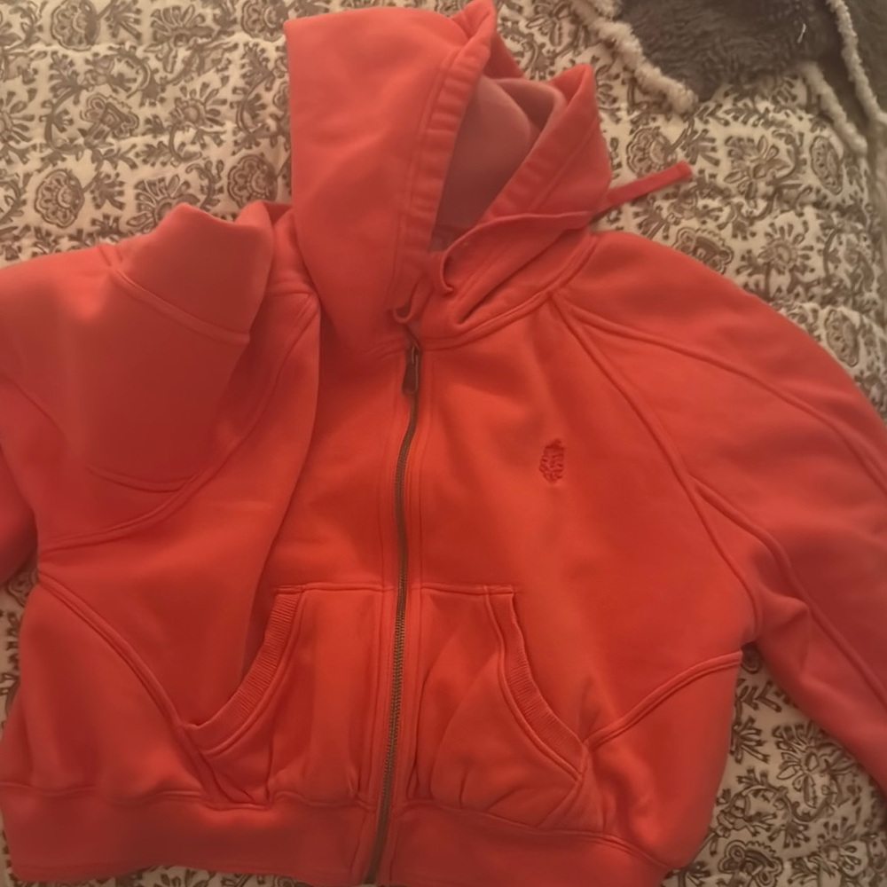 Free people fp movement sweatshirt hot pink orange worn once!